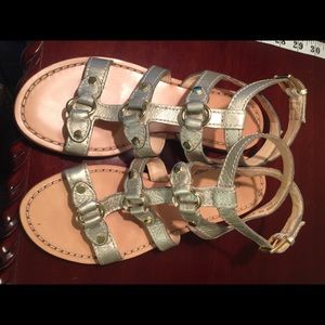 Cole Haan 6 Goldtone gladiator sandals